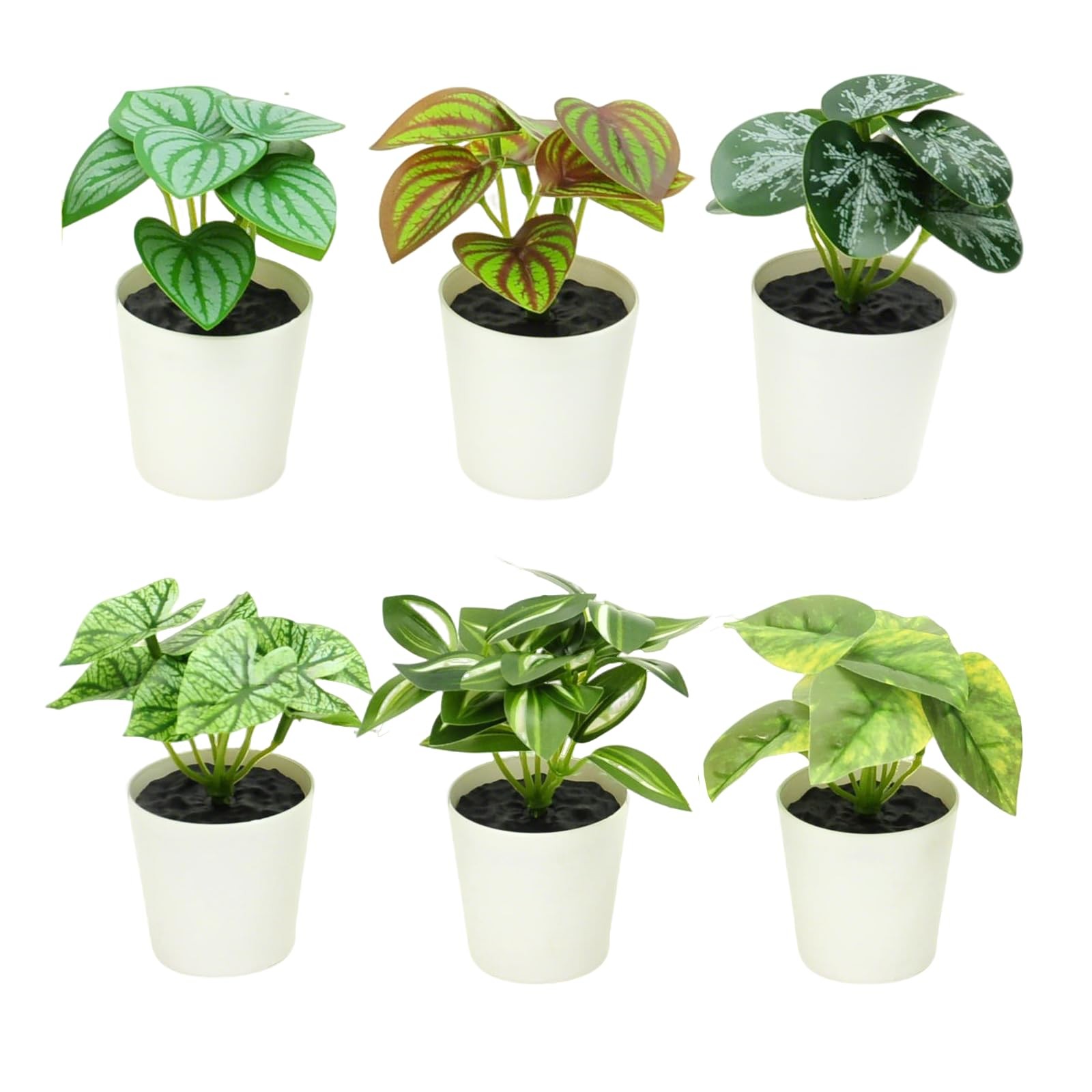 Artificial Small Plants in Pot Fake Mini Potted Greenery Home Decoration