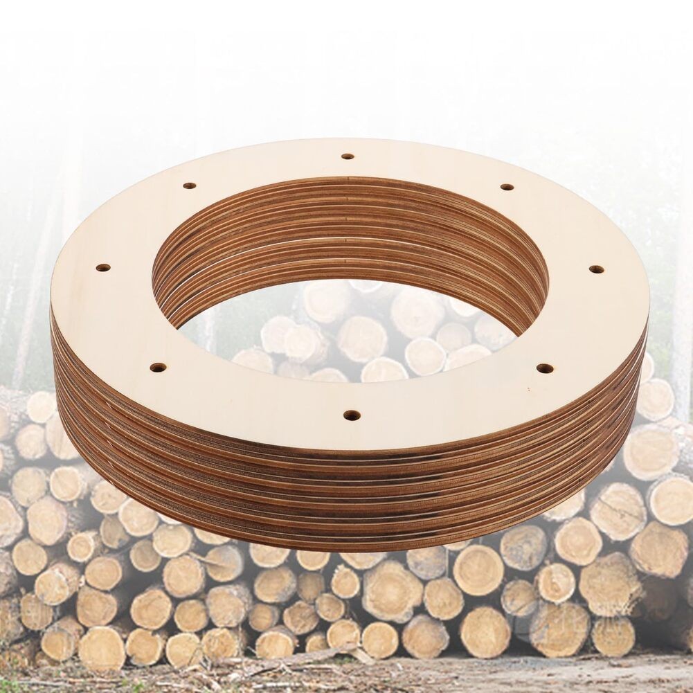 Wooden Wreath Frames 20 Pack Shape with Holes for Craft Projects