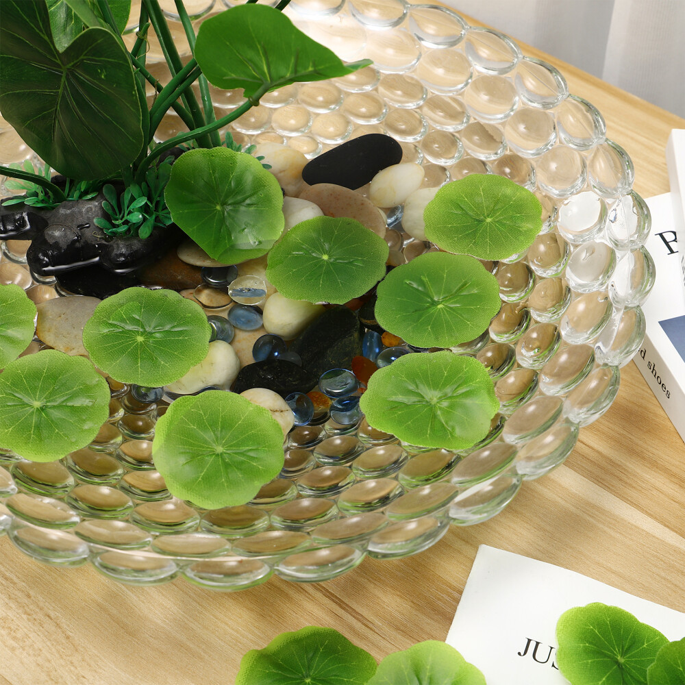 30PCS Artificial Lotus Leaves Realistic Water Lily Pads Plastic Lotus Leaves