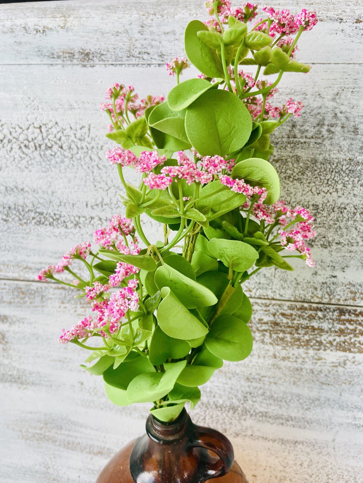 Queen Ann’s Lace Spray, Pink Faux Florals New One Spray
