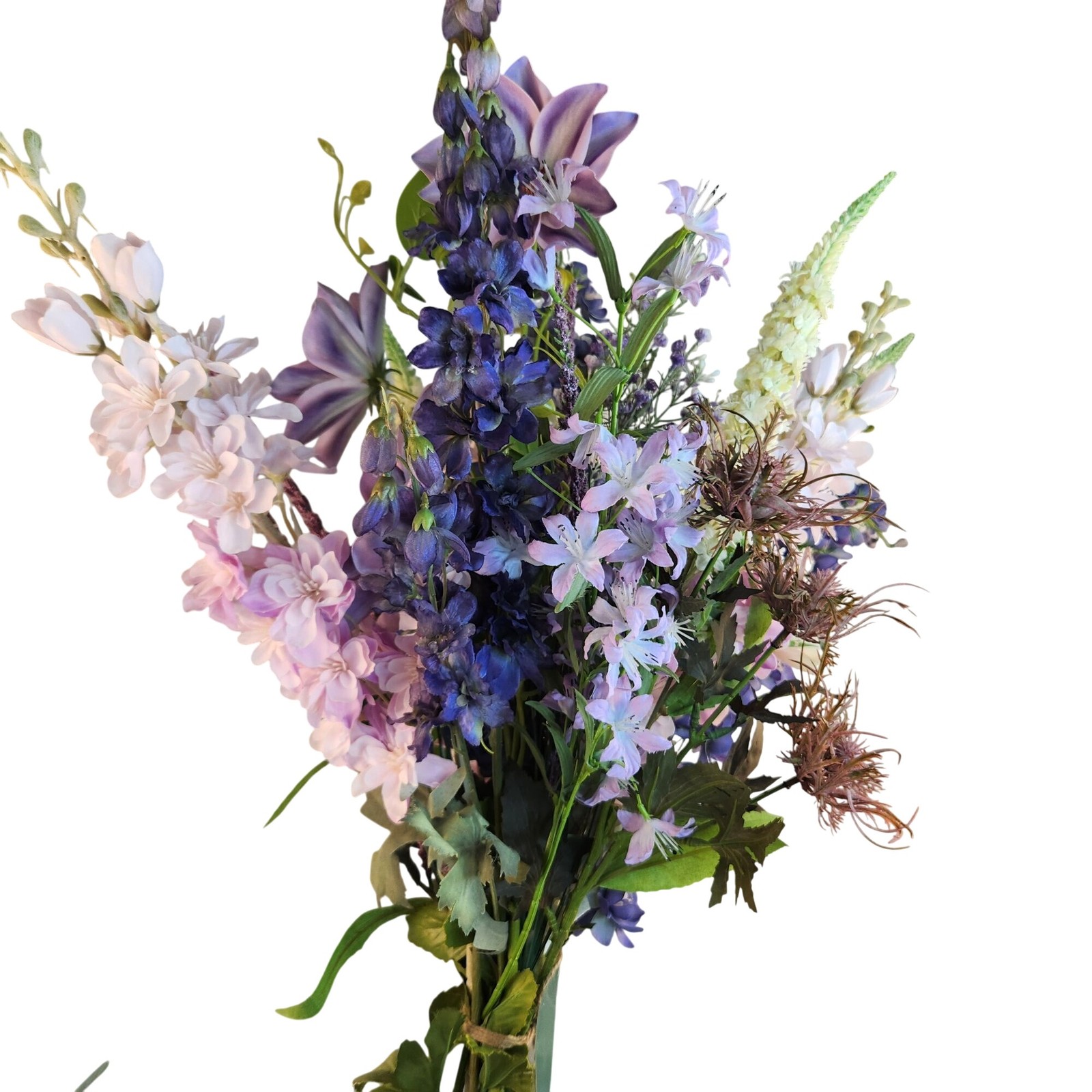 Artificial Purple & Lavender Flower Bouquet Hand-Tied Arrangement Stunning Displ
