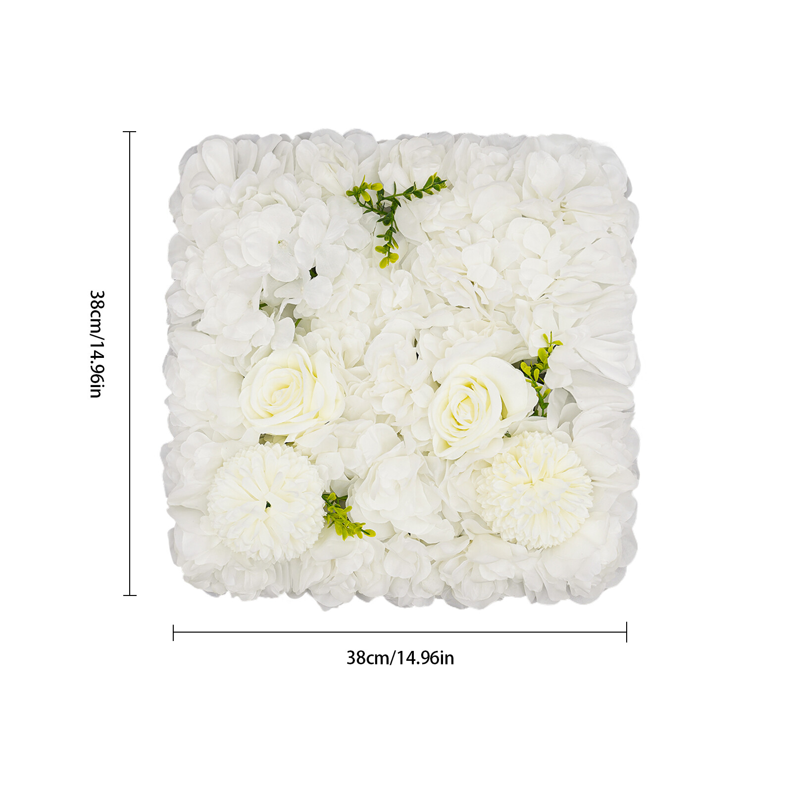 3D Flower Wall Panel-12pcs Artificial Flower Wall Background Silk Rose Mat