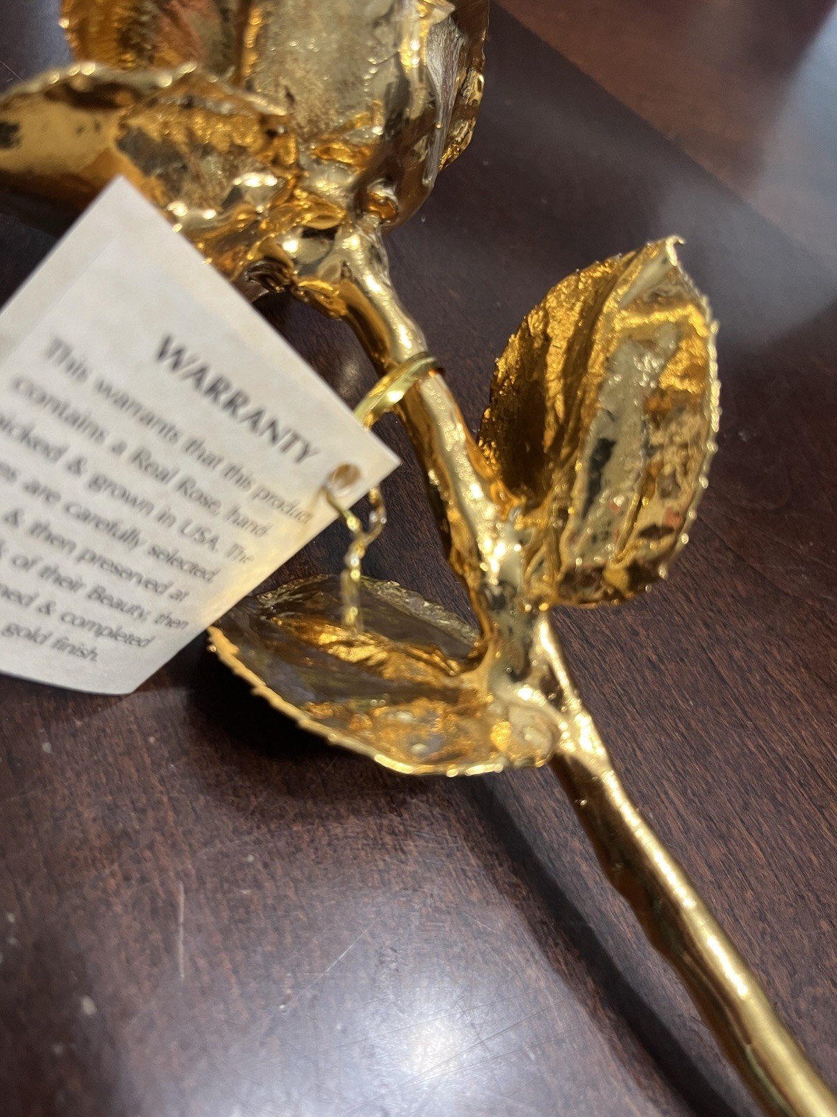 24k Gold-Dipped Real American Rose 11”