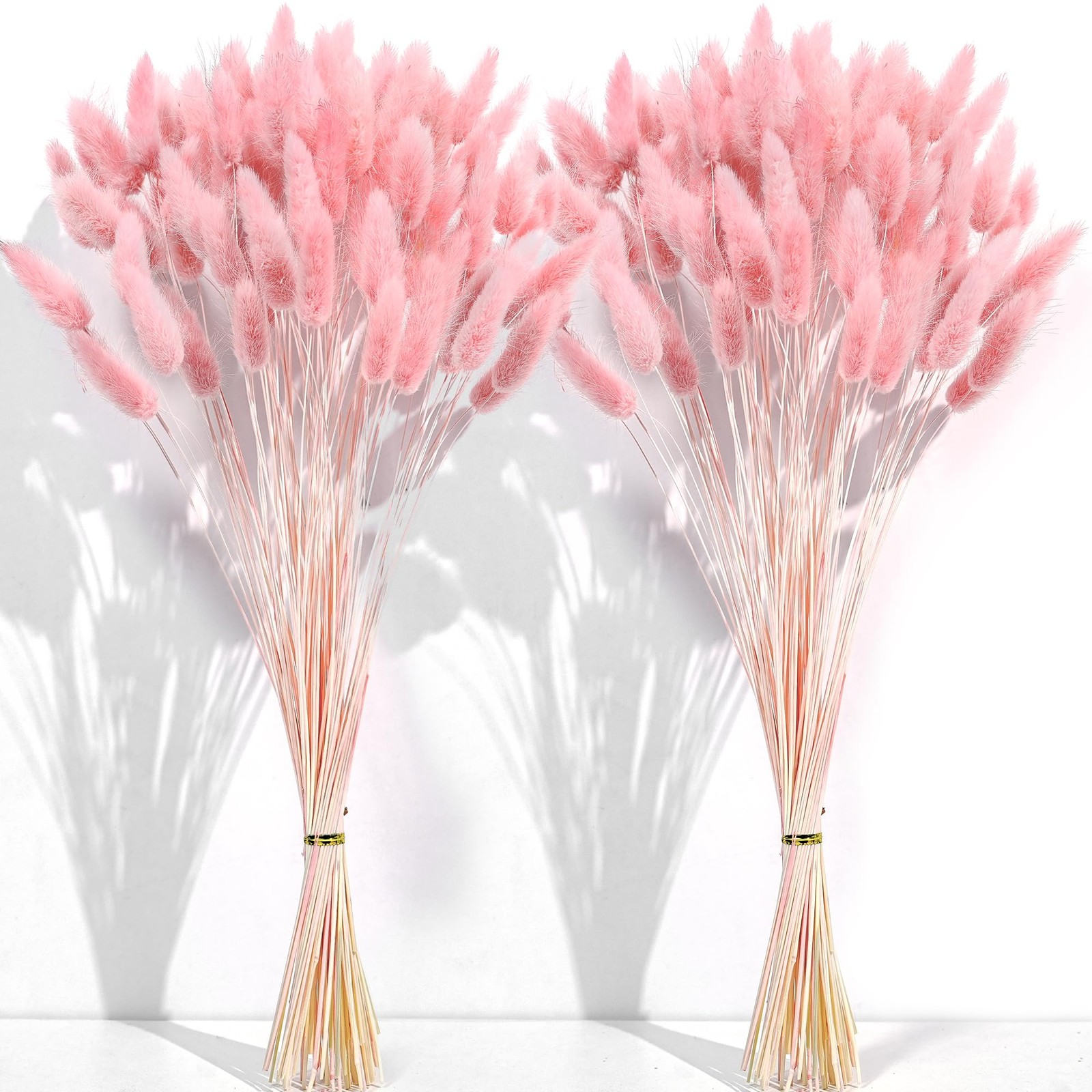 120 PCS Pink Dried Pampas Grass Decor, 17-inch Pompas Floral, Dry Flowers for…