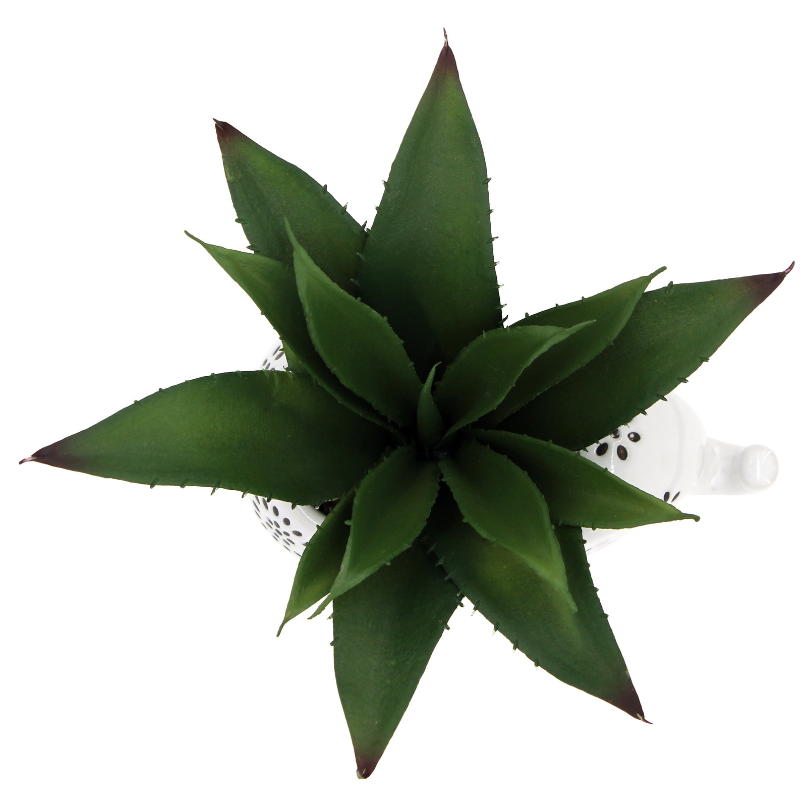 Mainstays 7.5″ Artificial Agave Plant in White Ceramic Elephant Planter