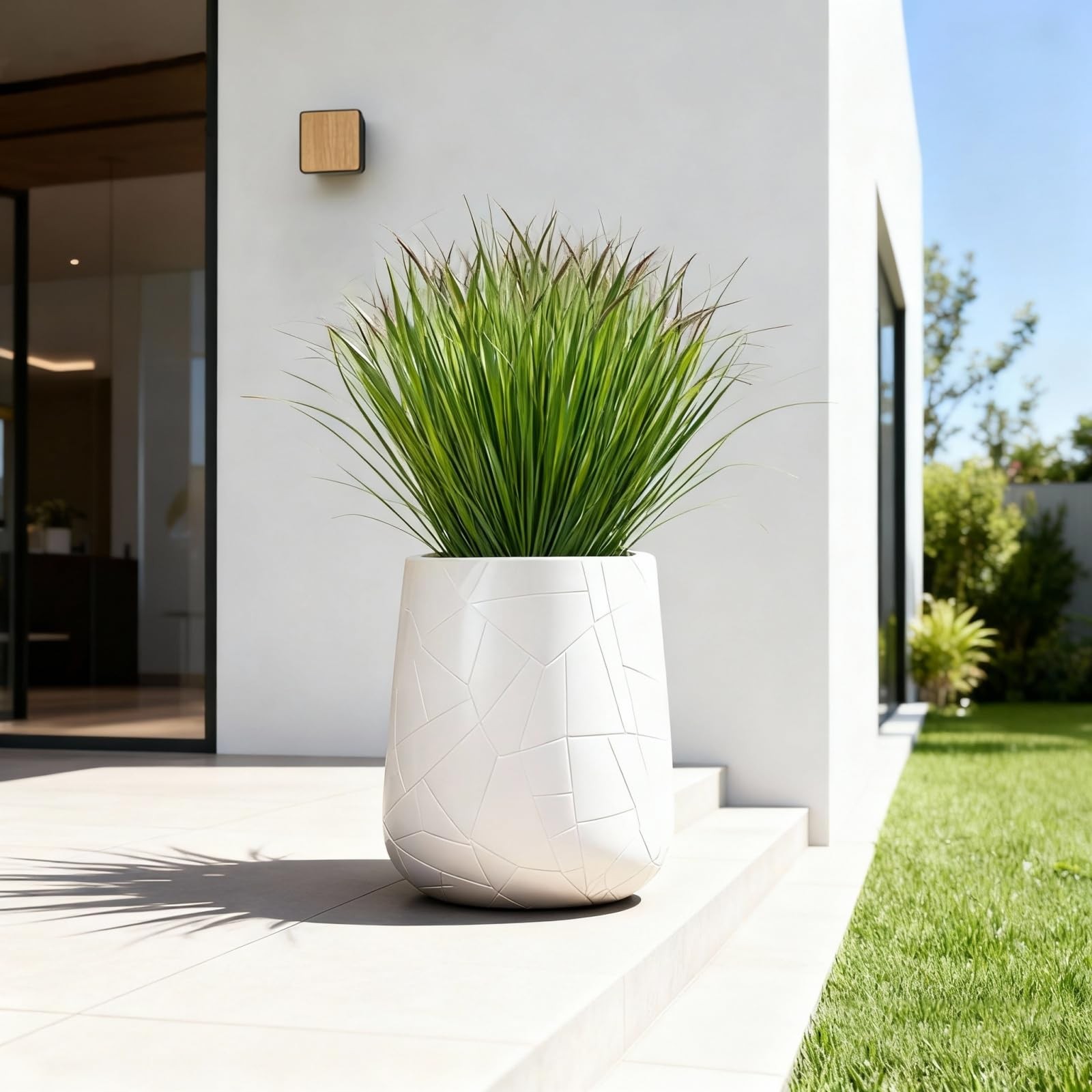 20pcs Artificial Grass Plants, 20.5 inch Faux PVC Onion Grass Wheat Stems for…