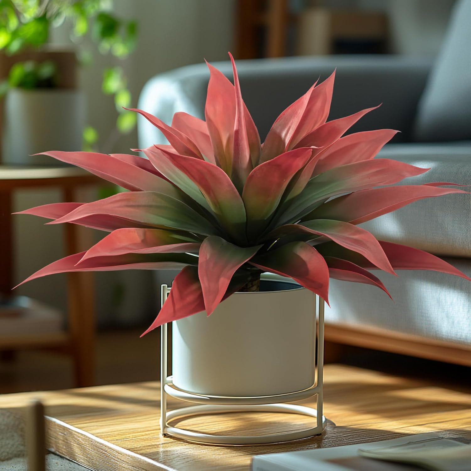 Artificial Agave Plants,Large UV Resistant Fake Agave Planters for Indoor and Ou