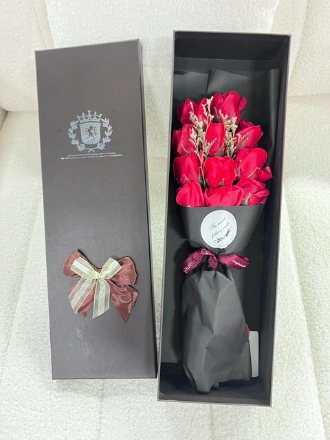 Soap Rose Flower Gift Box, Preserved Flowers, Artificial Flower Bouquet