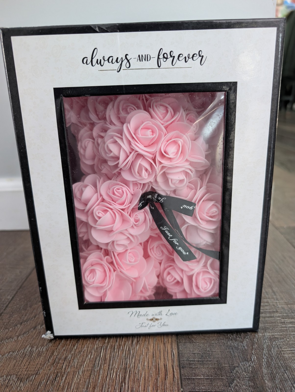 Always And Forever 10” Flower Bears Pink Flower New In Box Valentine’s gift!!