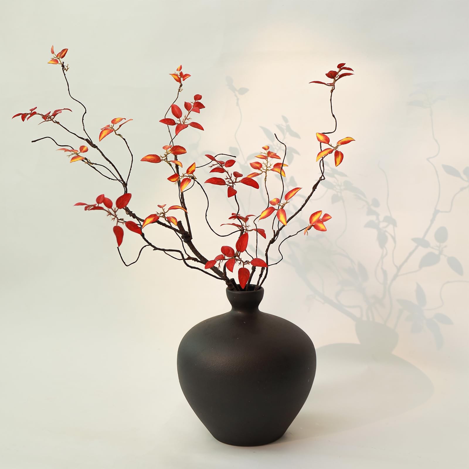 3Pcs Twisted Zen Leaves Faux Tree Branches Artificial Greenery Floral Fall St…
