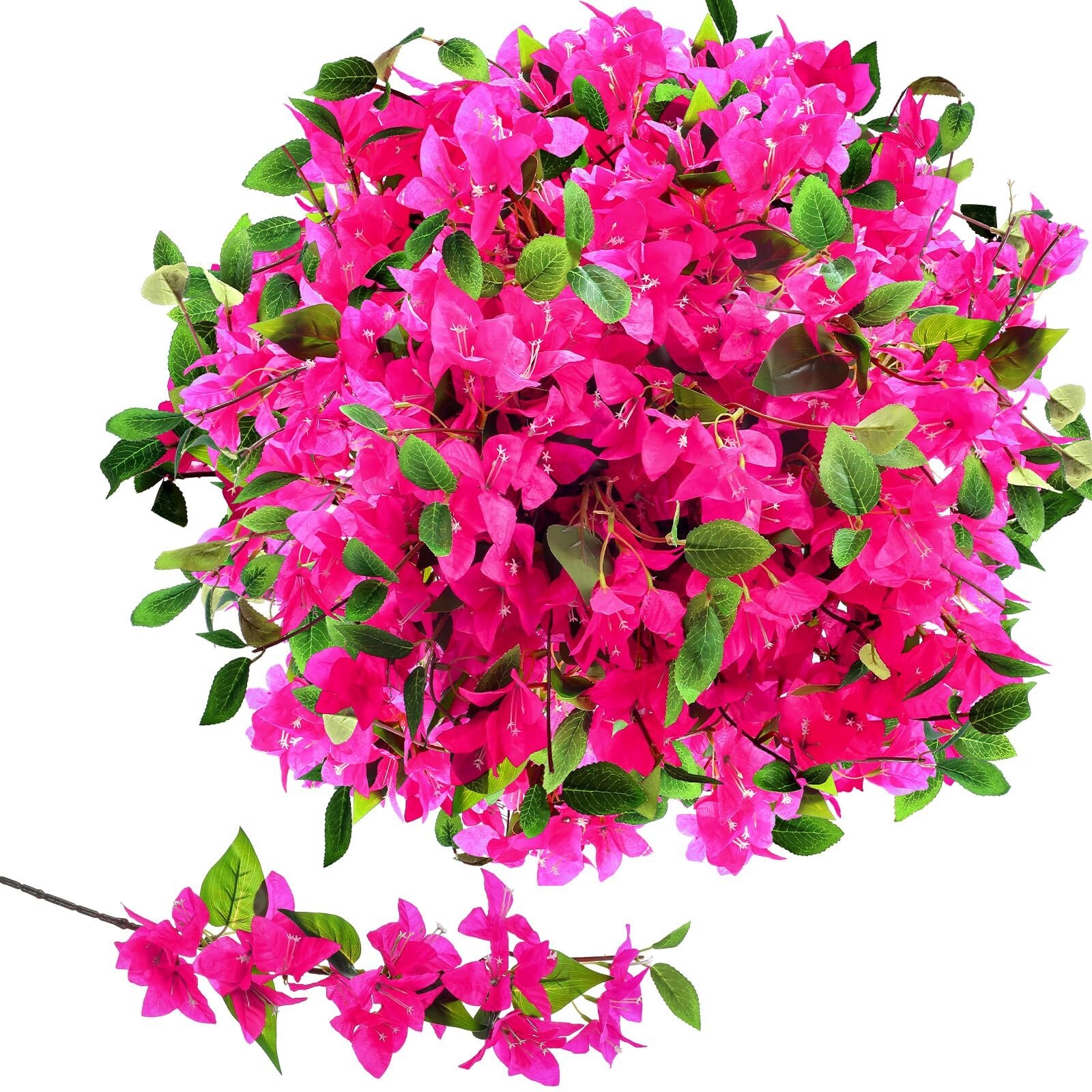 30 Pcs Artificial Bougainvillea Silk Bougainvillea Branches Artificial Bougai…