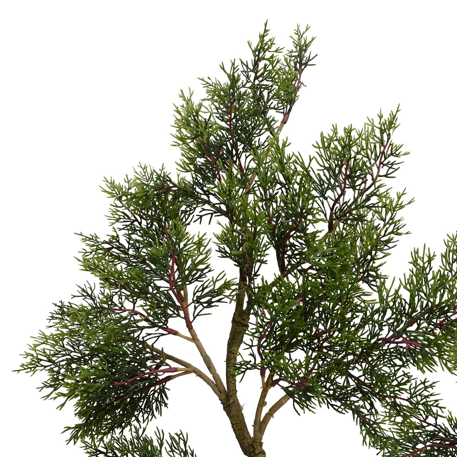 Pemberly Row 5′ Fabric Artificial Cedar Tree with Planters Pot in Green