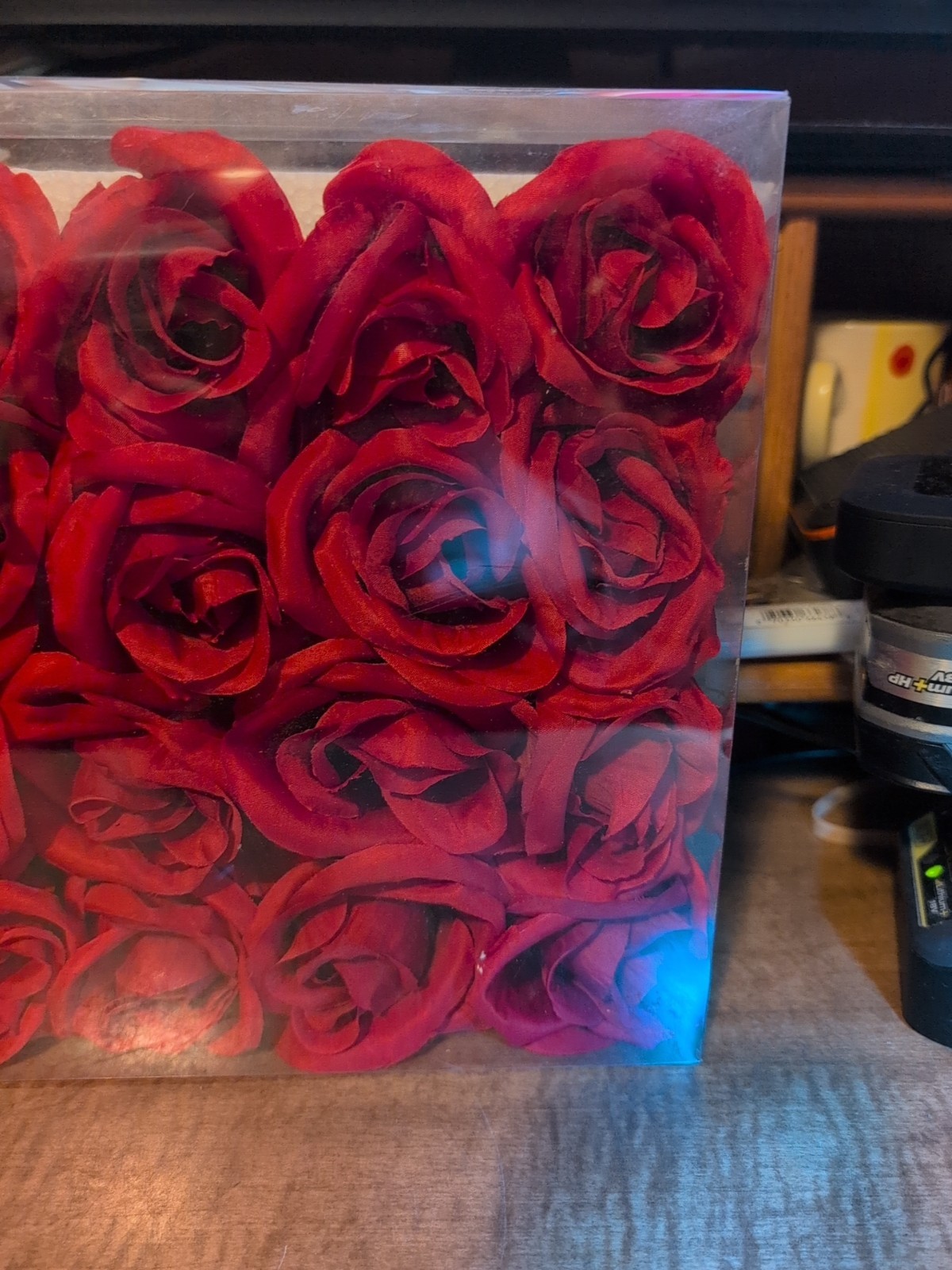 Red Roses with Stem for Home Decor, Wedding Bouquet, Centerpiece, 24pcs 3″, NIP