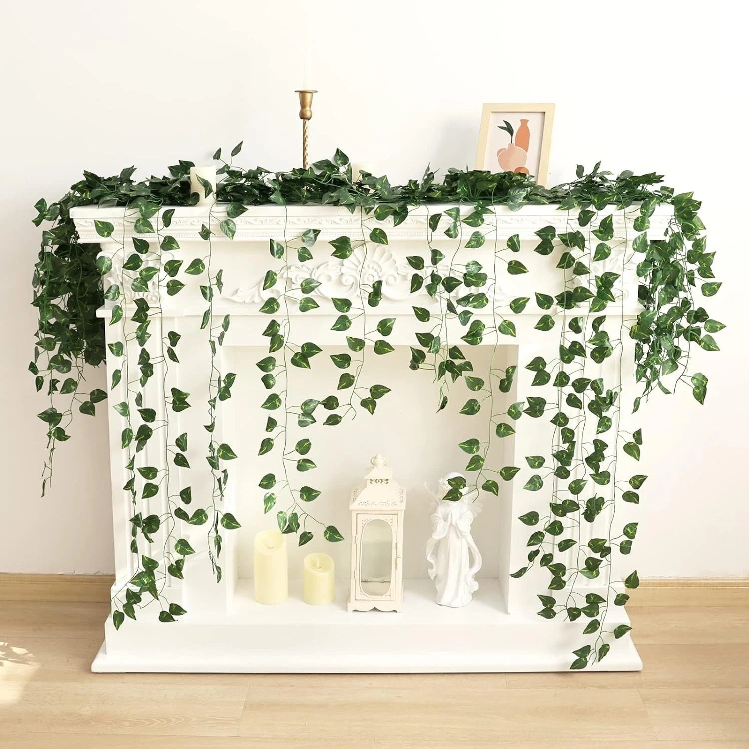 24 Pack 168ft Artificial Ivy Greenery Garland, Fake Vines Hanging Plants Back…