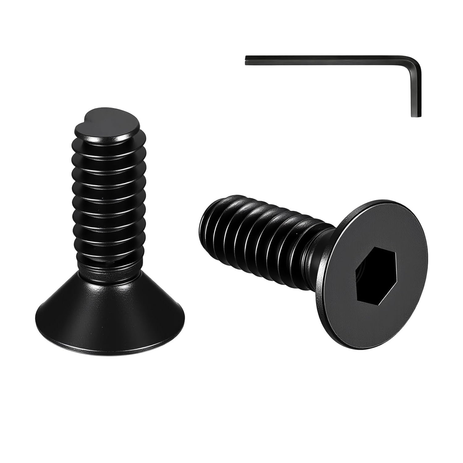 20 Pcs #6-32 X 1 Flat Head Socket Cap Machine Screws,Grade 10.9 Alloy Steel Coun