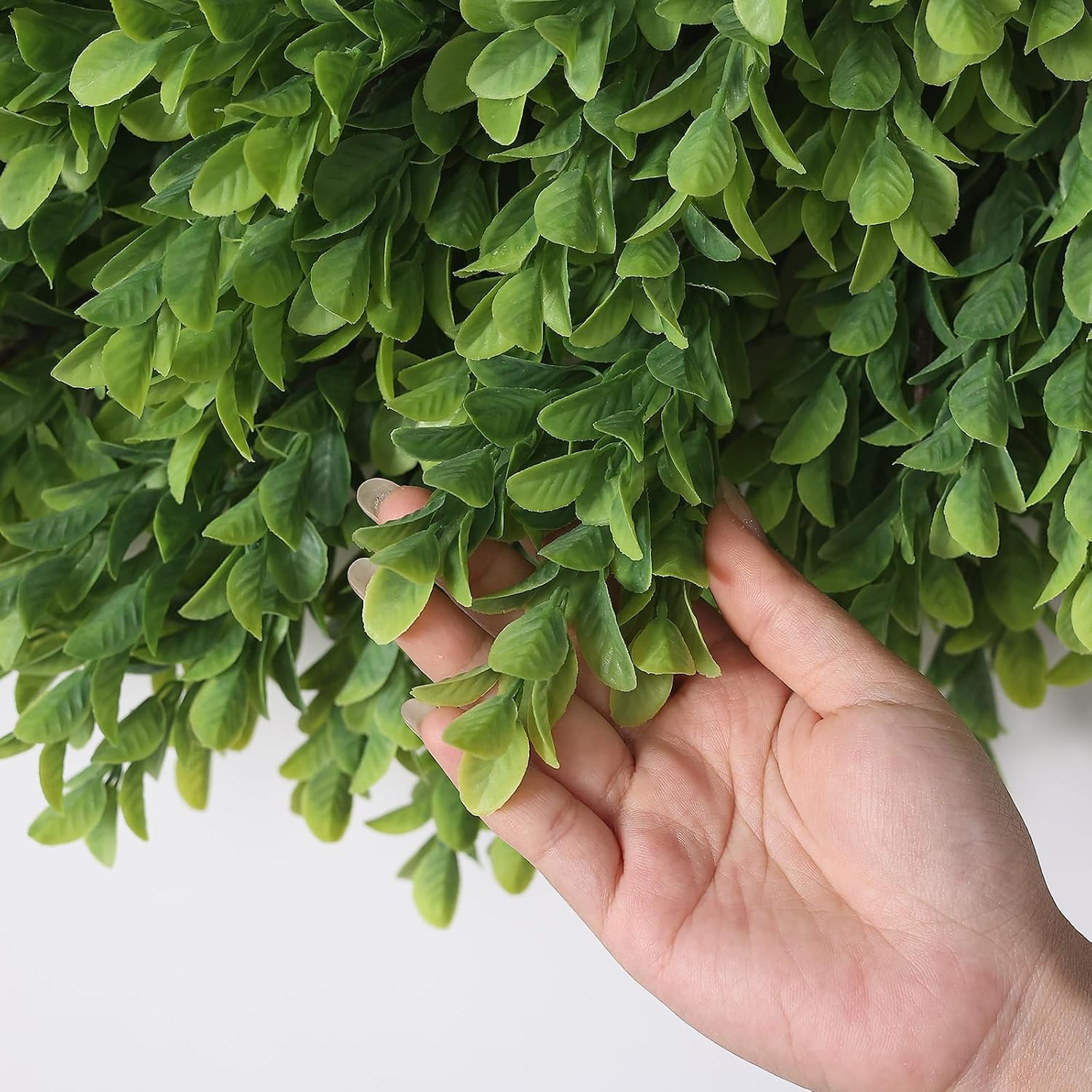 26″ Artificial Boxwood Wreath for Front Door – Large Faux Plant Fake Greenery Ha