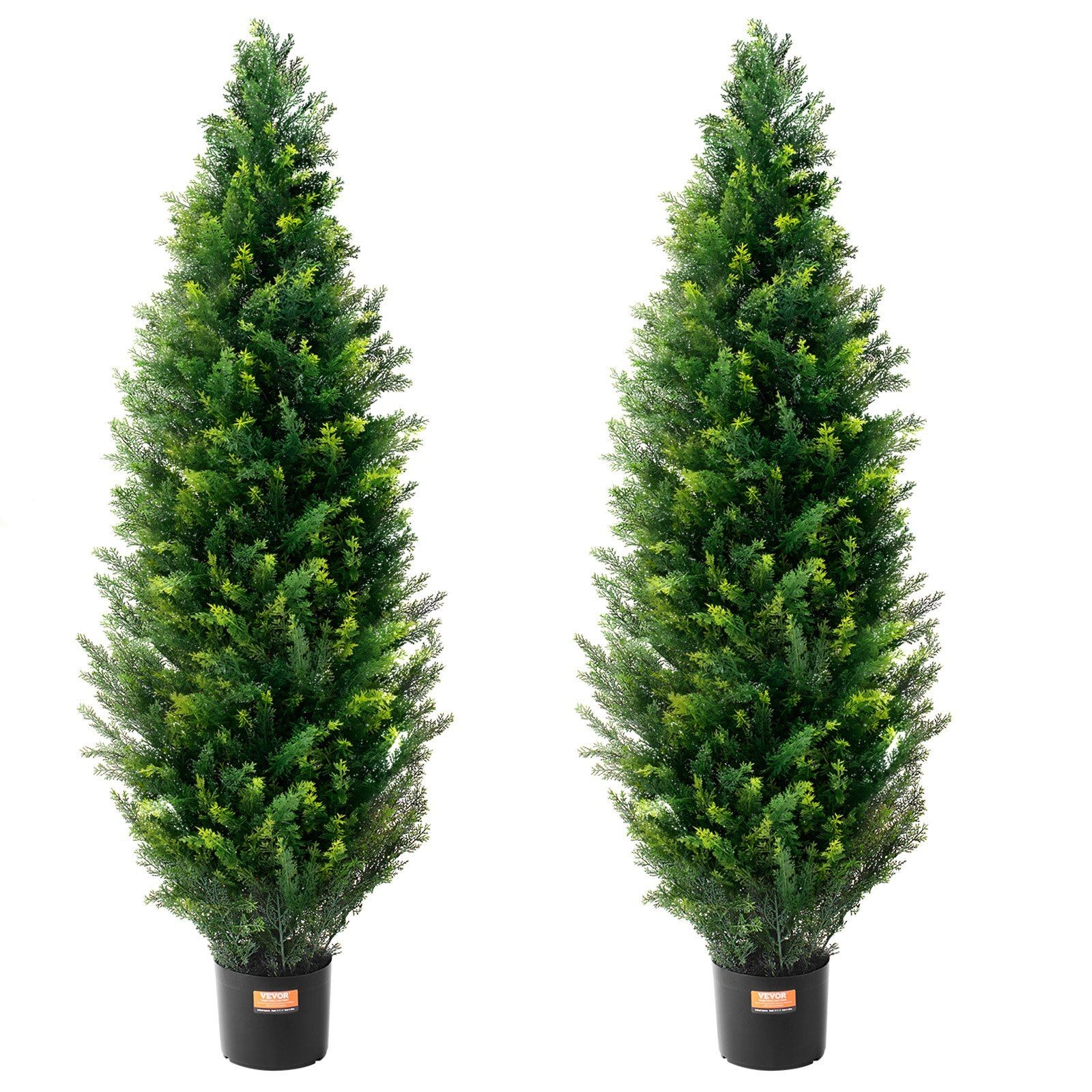 48in Shatterproof Cedar Trees 2 Pcs Heavy Gauge Trunk Faux Topiaries Anywhere