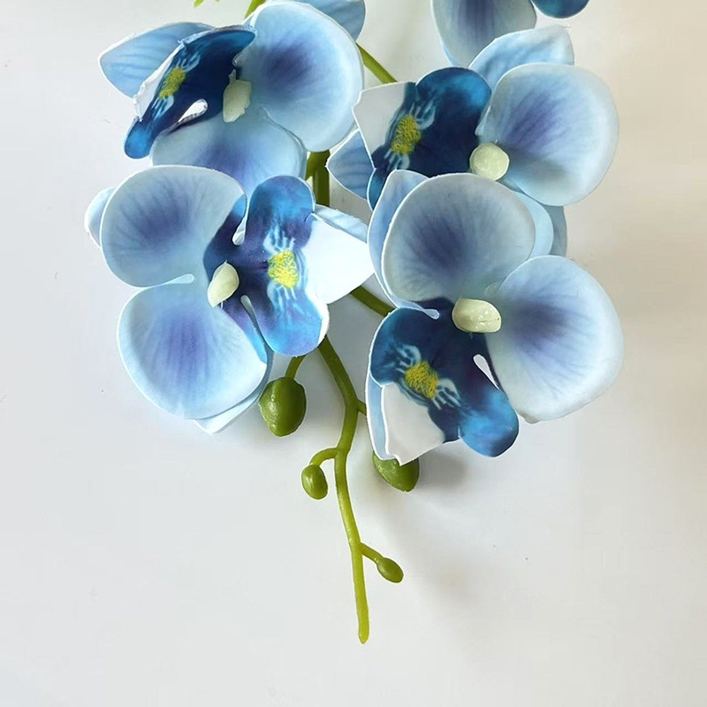 30cm Artificial Orchid Plant with White Purple Dot Orange Blue Rose Red Colors