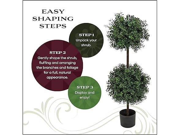 National Tree Company Inch Artificial Boxwood Double Ball Topiary Tree