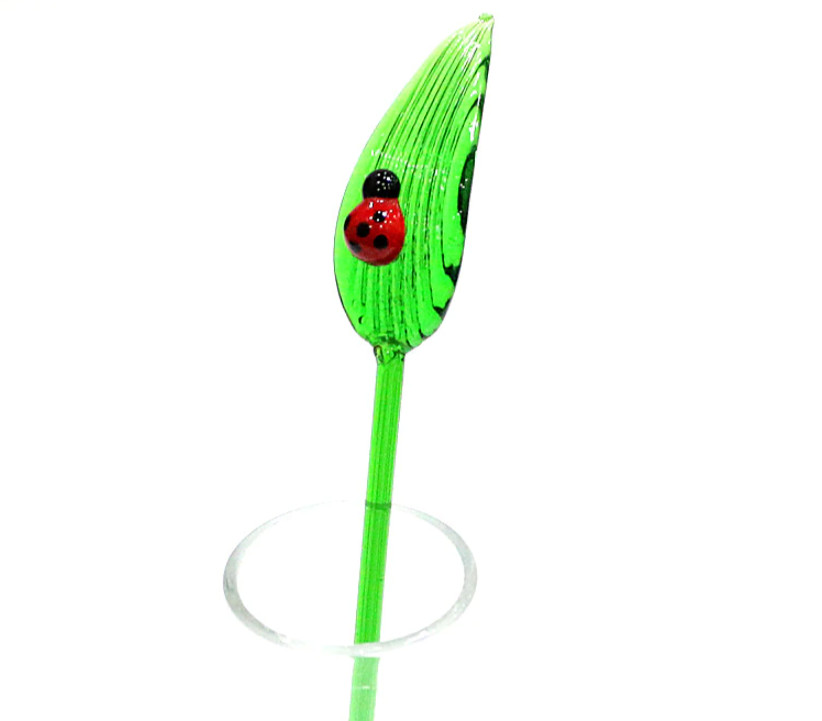 Luxe Handmade Colored Glass Flower Art Long Stem Floral Home Decor Romantic Gift