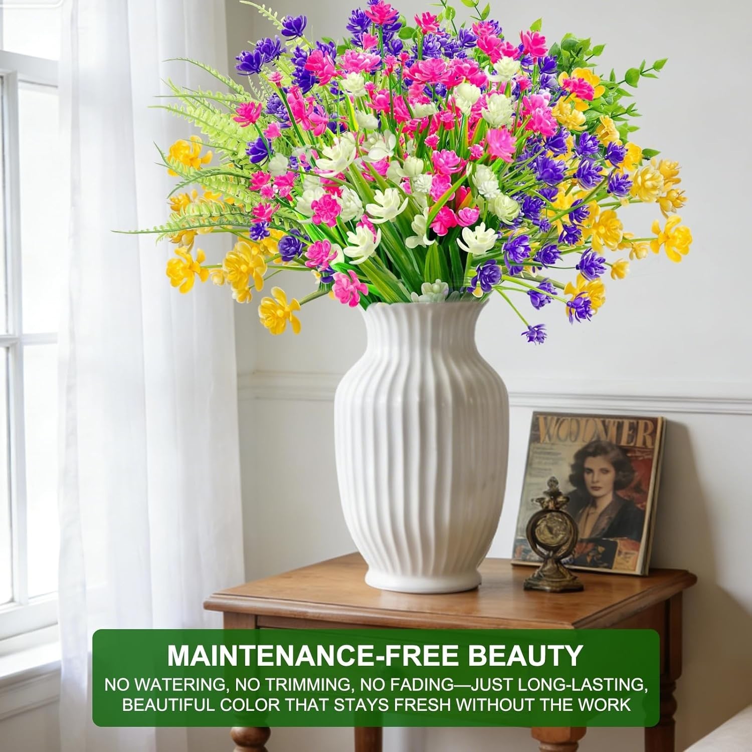 Spring & Summer Floral Decor: 20 Bundles of UV Fade-Resistant Artificial Plants
