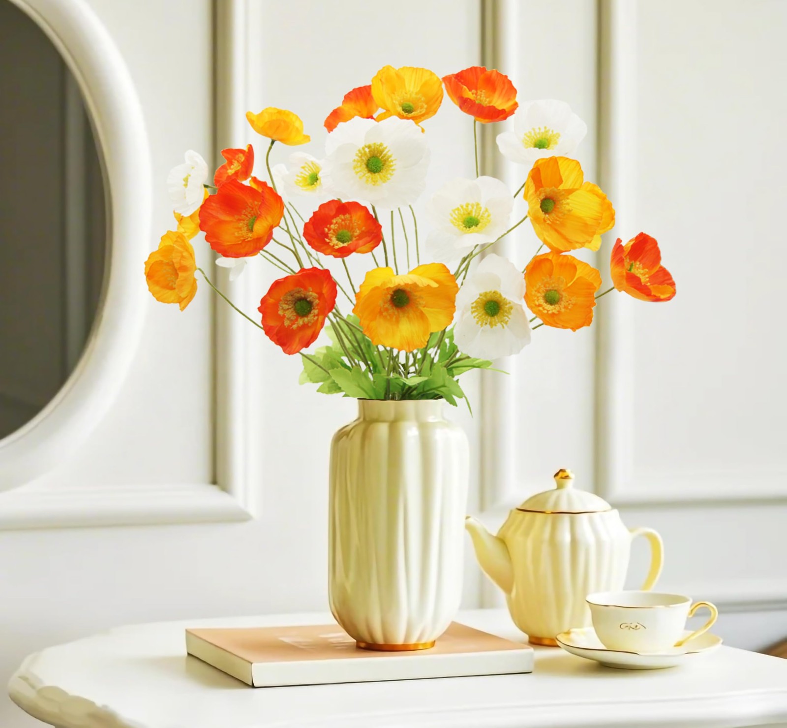 6Pcs Artificial Poppies Flowers Silk Poppy Flowers Faux Flowers Poppy Plants …