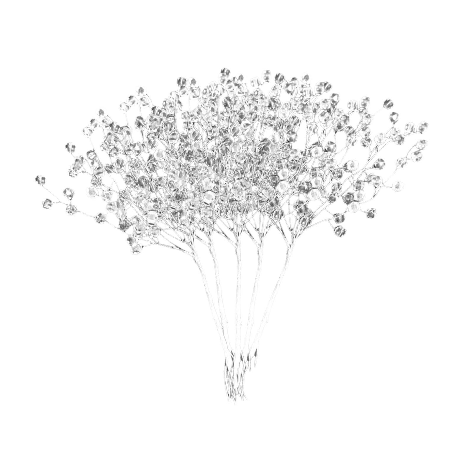 Artificial Bouquet 50 Stem Acrylic Beaded Branches for Ornament Floral