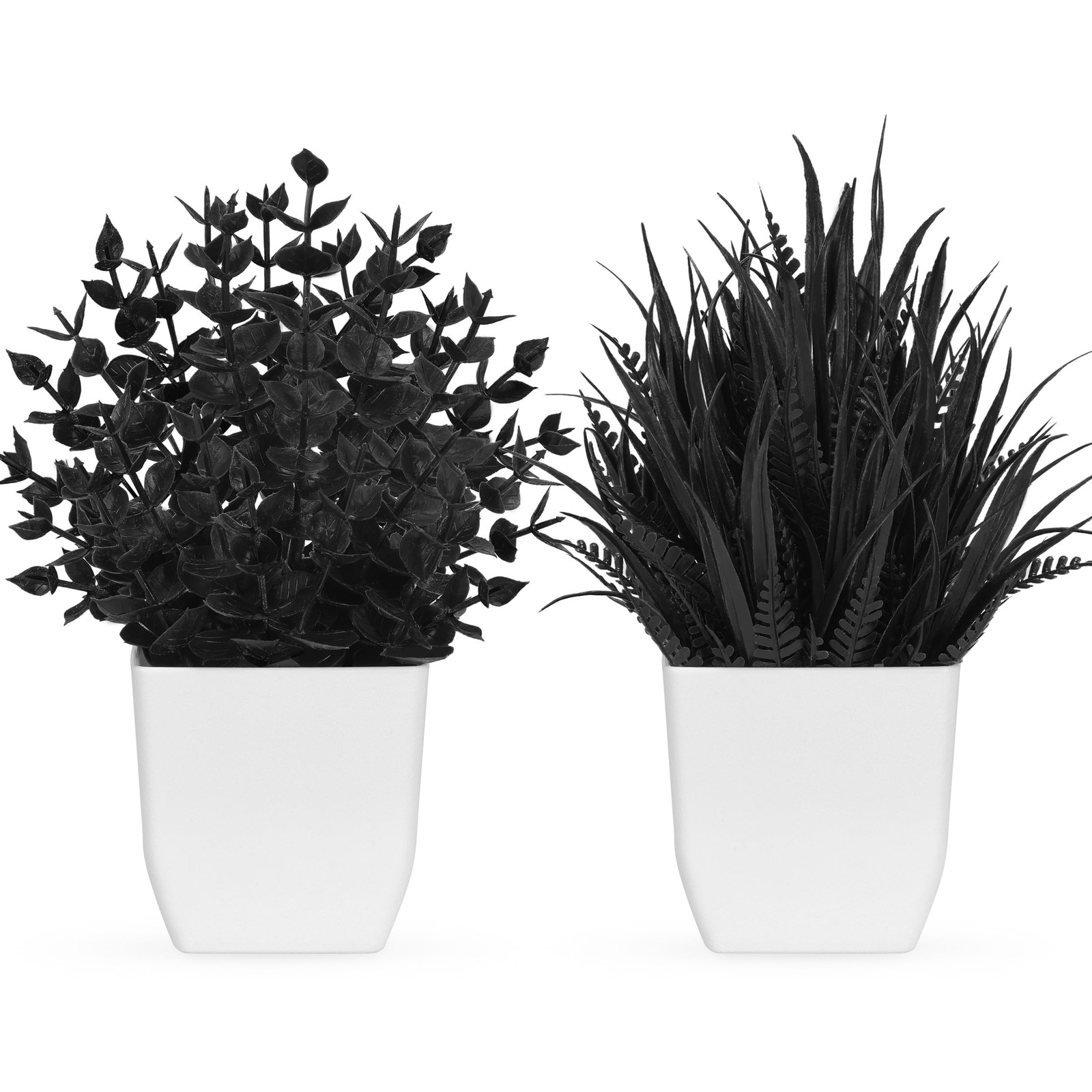 Artificial Potted Plants Faux Indoor Greenery Desk Table Home Office Decor