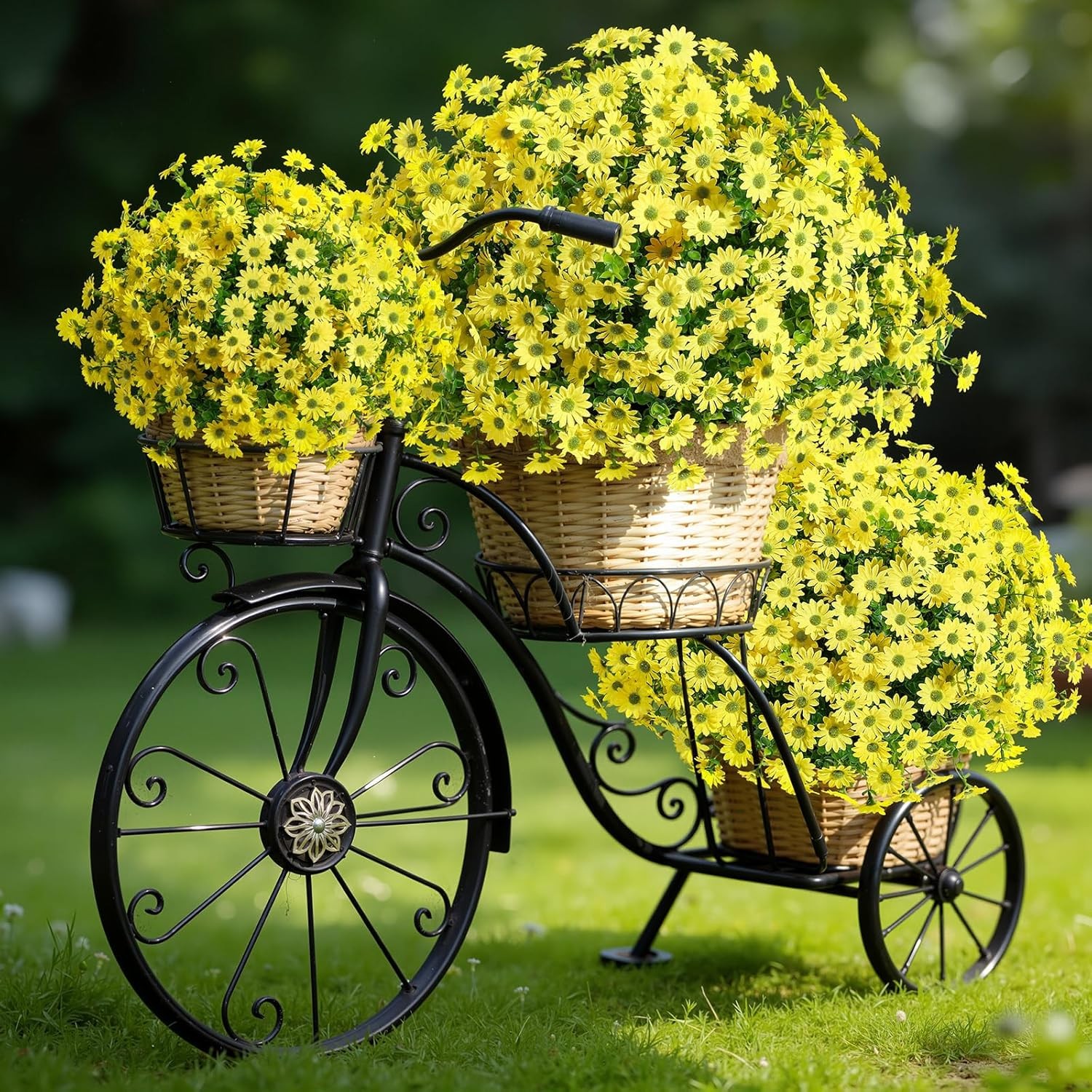20 Bundles Artificial Daisies Flowers Fake Silk Plant for Indoor Outdoor Decor