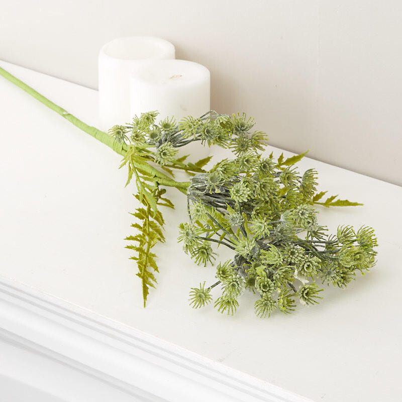 Set of 2 Green Artificial Queen Anne’s Lace 25″ Sprays