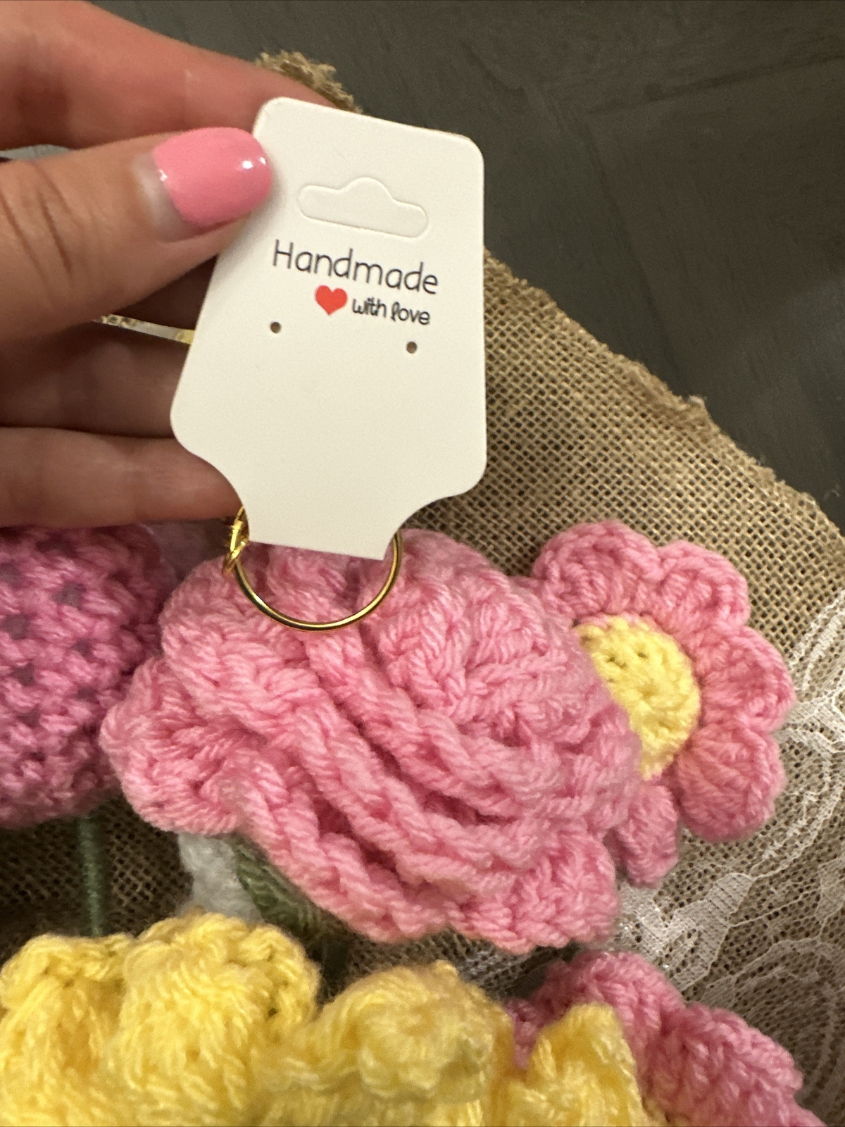 BEAUTIFUL Handmade Knitted Bouquet Crochet Flowers Sunflower, Daisy & Rose New