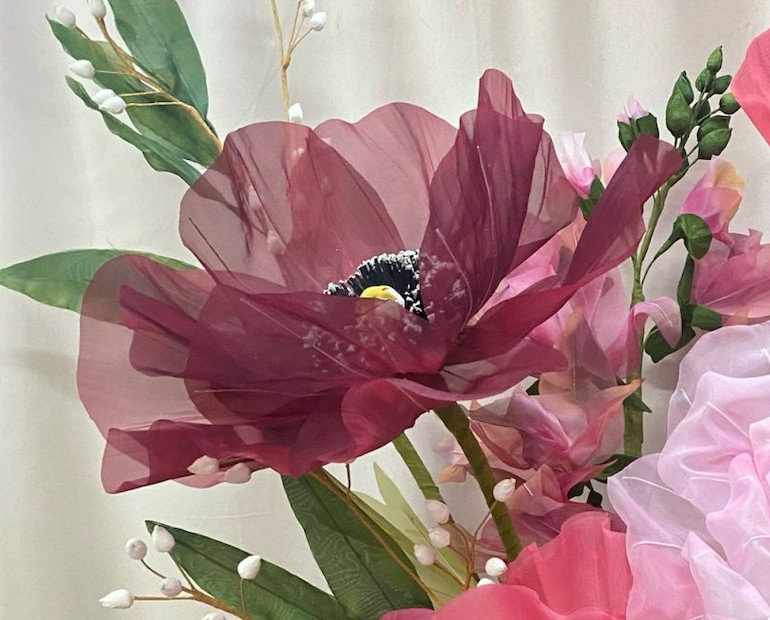 Giant Large Flower – Poppy Rose Peony Flower – Photo Even Props Handmade Flower