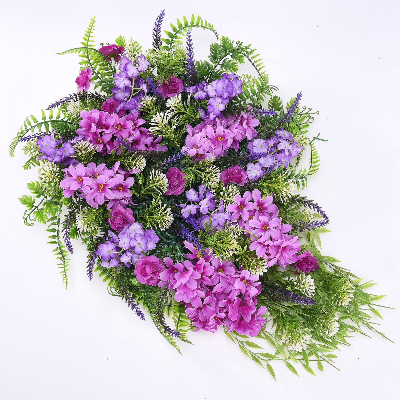 Large Purple Floral Wreath Style B Decor