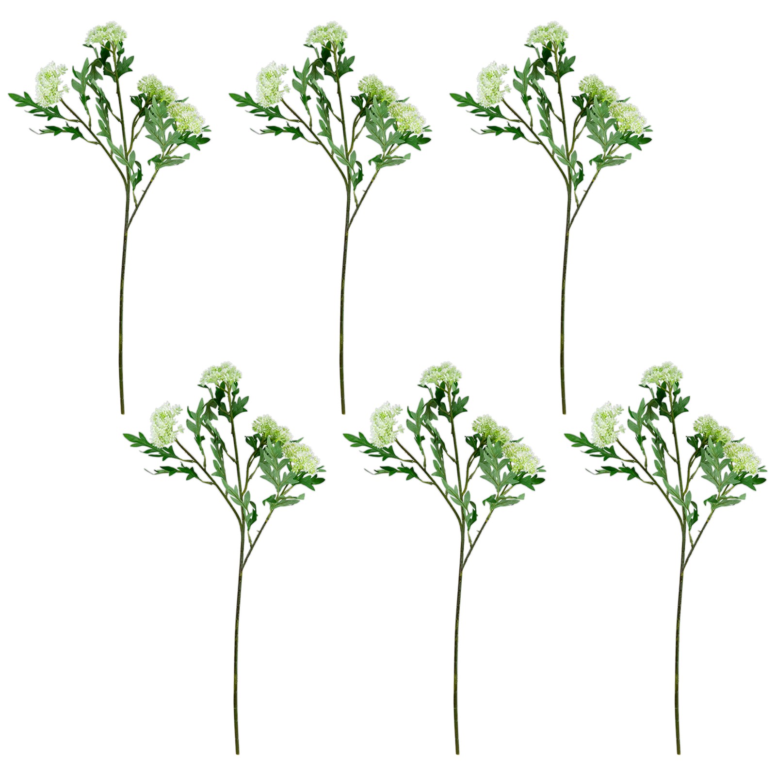 Northlight Finch Laceflower Artificial Floral Sprays- 27″ – White and Green –