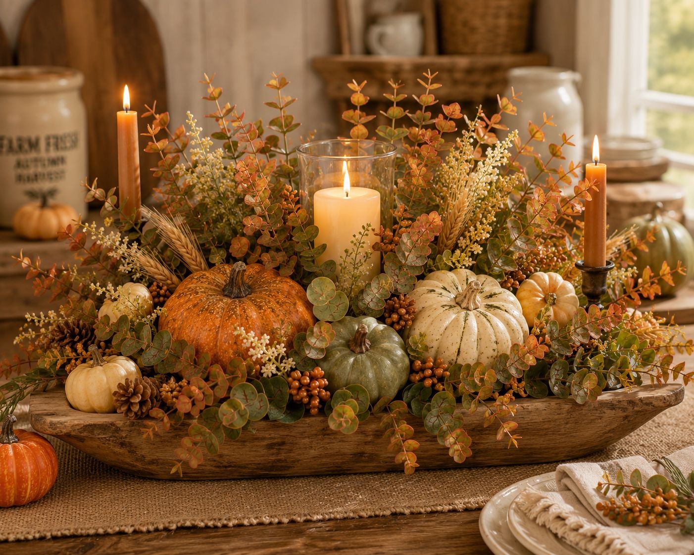 Artificial Eucalyptus Stems Faux Eucalyptus Bundle Fall Greenery Autumn Eucalypt