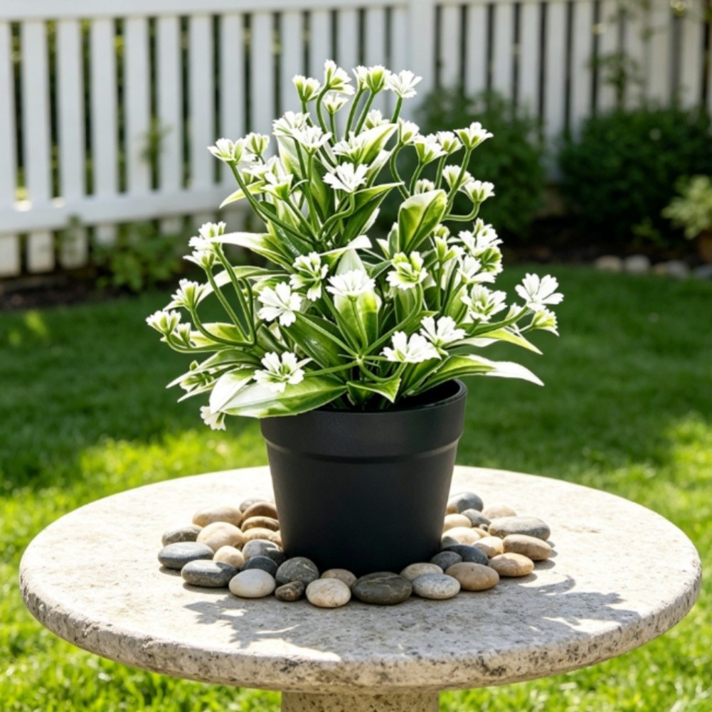 Artificial Daisy Potted Plants Plastic Simulation Flowers for Home Decor Wedding