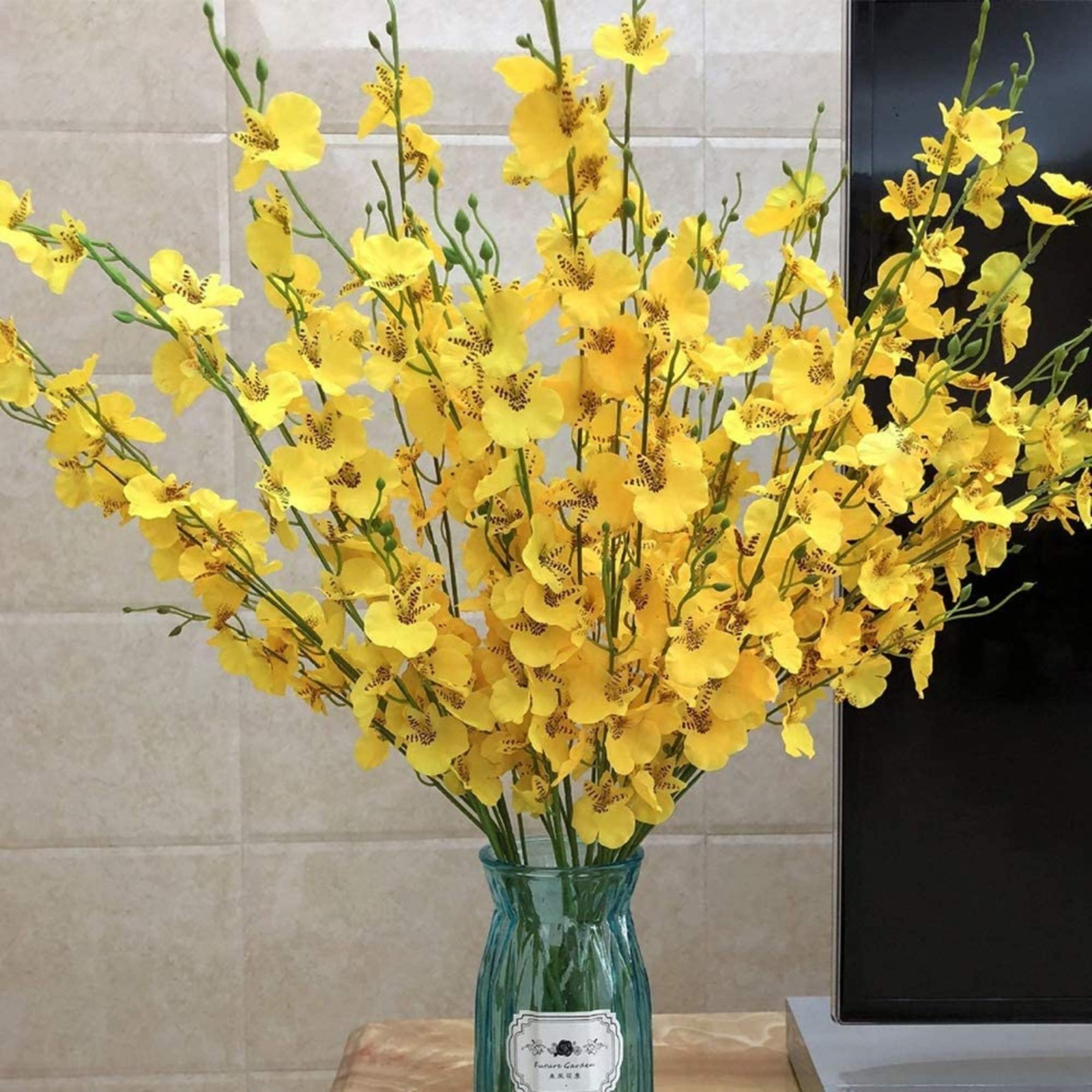 12pcs 37″ Artificial Dancing Lady Orchids Flowers Silk Tall Floral Stems