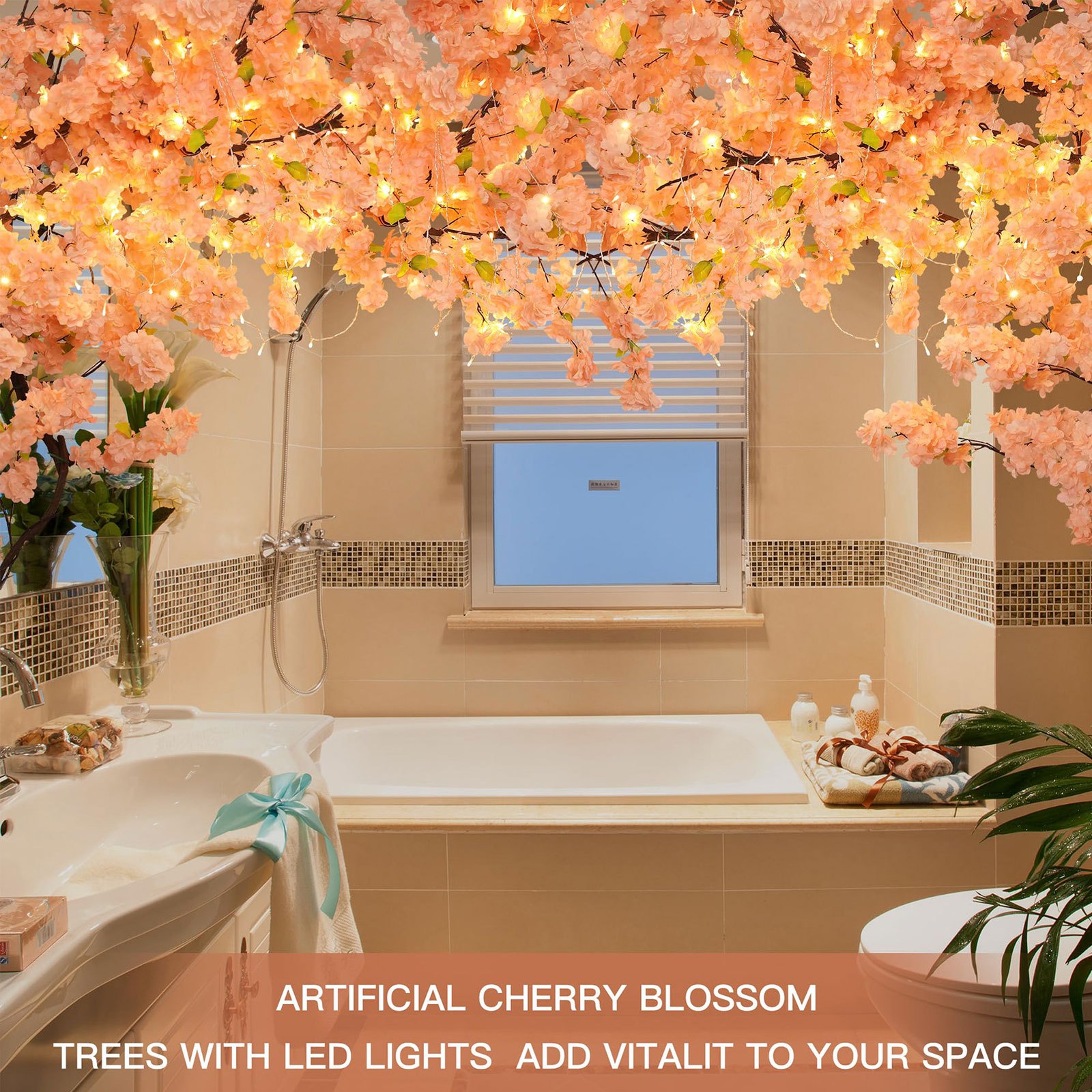 Artificial Cherry Blossom Tree Home Decor Decor Indoor Outdoor Home Office Party