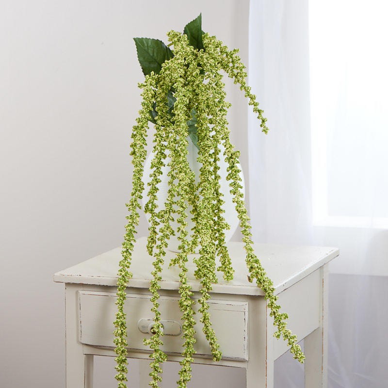 Factory Direct Craft Artificial Green Hanging Berry Cluster Bush
