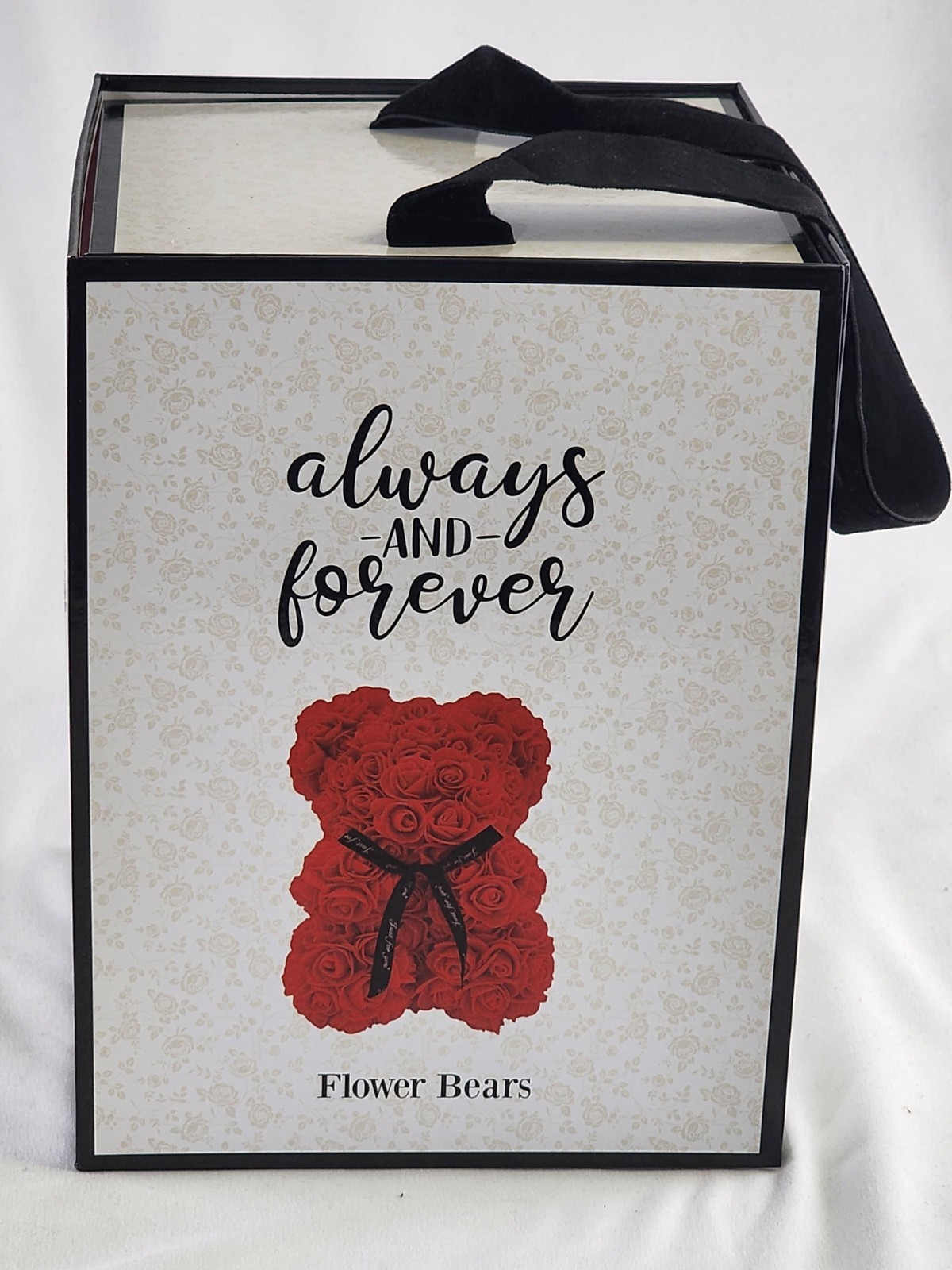 Red Rose Bear – “Always & Forever” Flower Bear in Gift Box