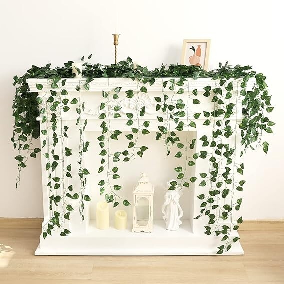 24 Pack 173ft Artificial Ivy Greenery Garland,Green Leaves for Jungle Theme dec.