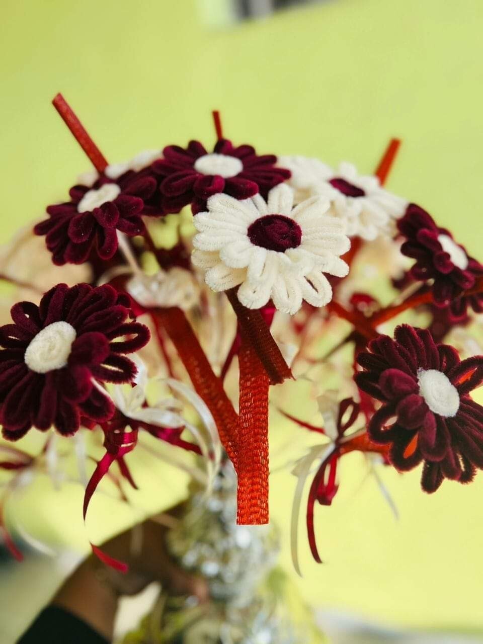 CUSTOMIZED HANDMADE Crocket flower bouquet bear gift surprise HOT SELL