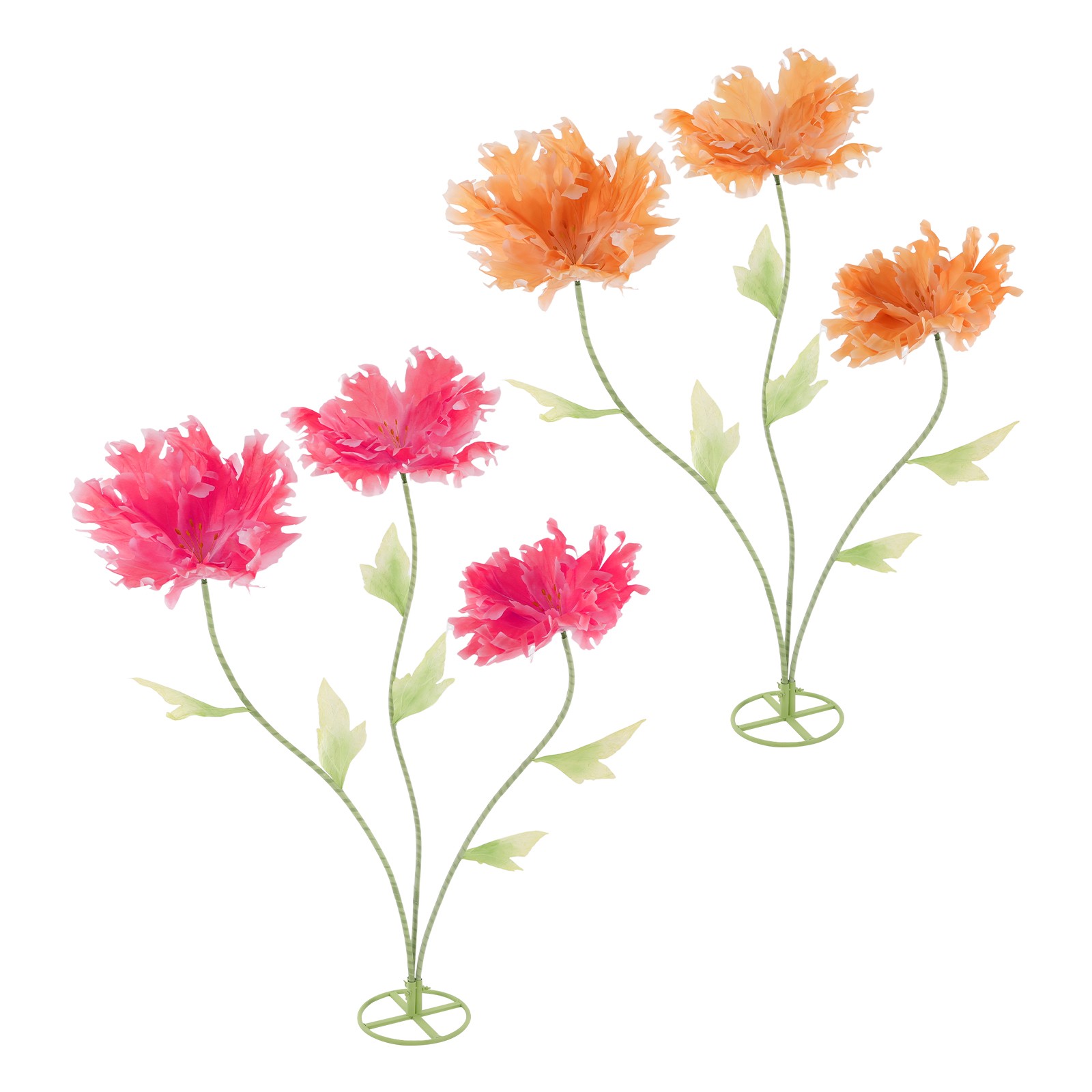 3 Heads Giant Artificial Flowers Wedding Artificial Flower Decoration Stand