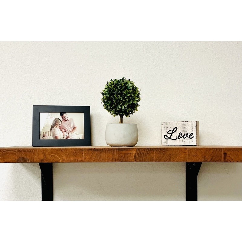 Lifelike Artificial Mini Boxwood Topiary in Gray Cement Pot Indoor Home Decor US