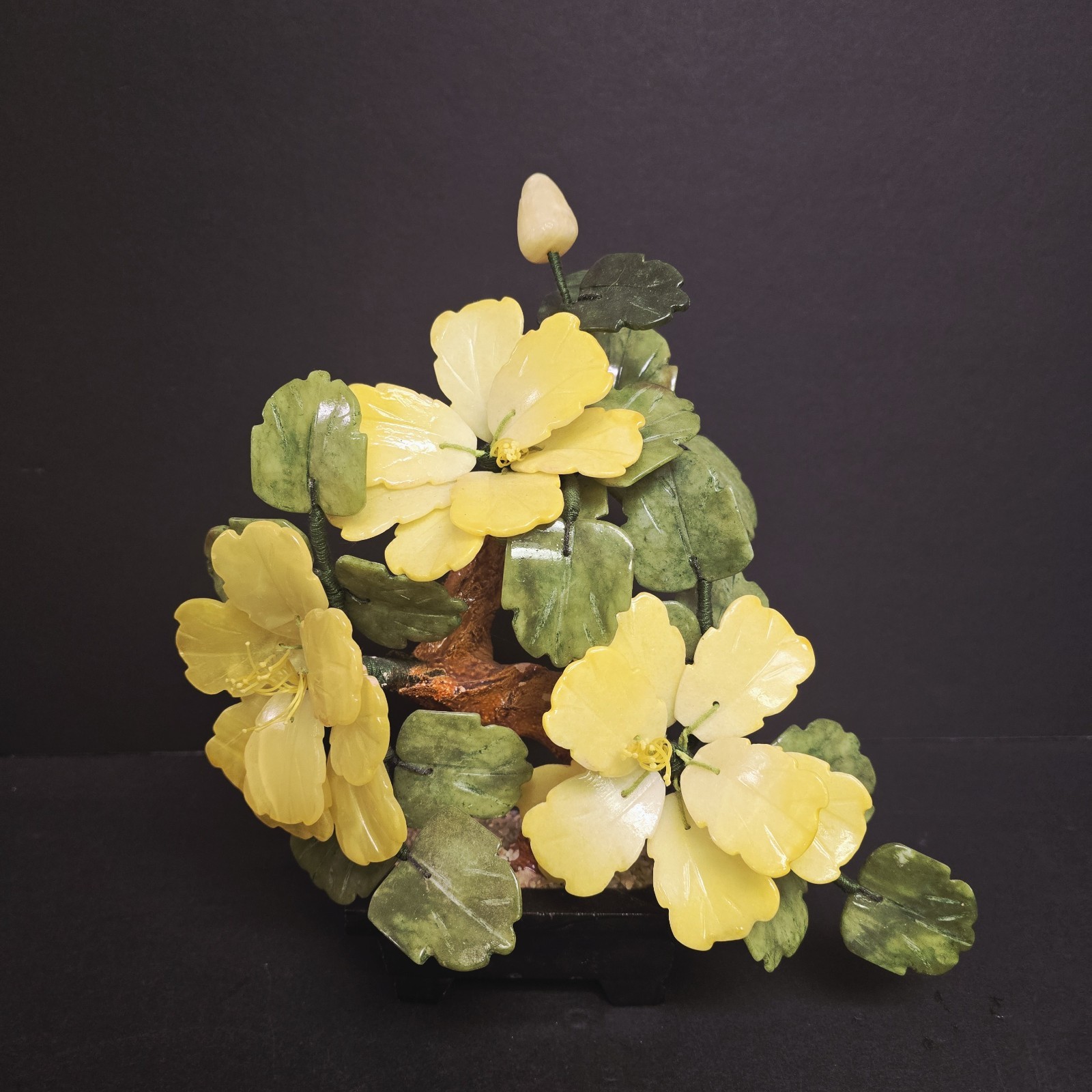 Artificial Bonsai Flowers Artificial Flowers Jade Potted Plant Peony Flower…