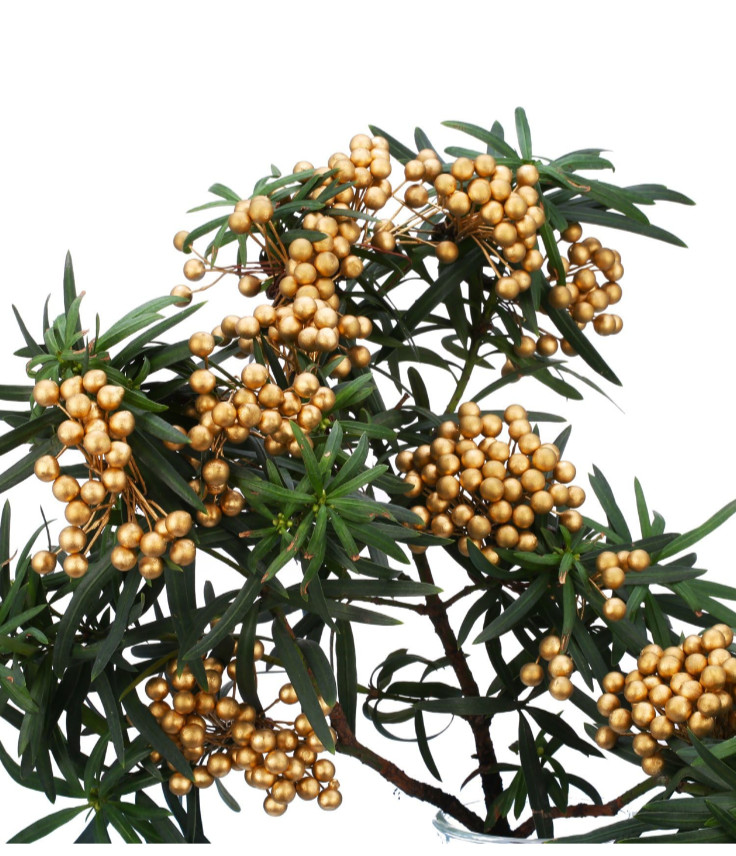 BBTO artificial holly berries on wire stems, 250 stems with 500 pieces 8 mm Fake