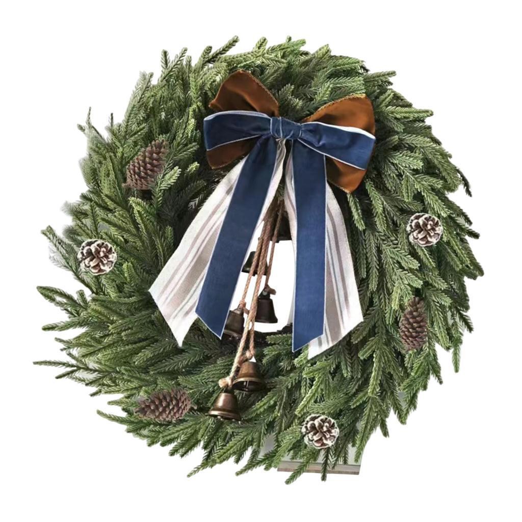 Christmas Wreath Rustic Front Door Wreath for Window Dining Room Living Room