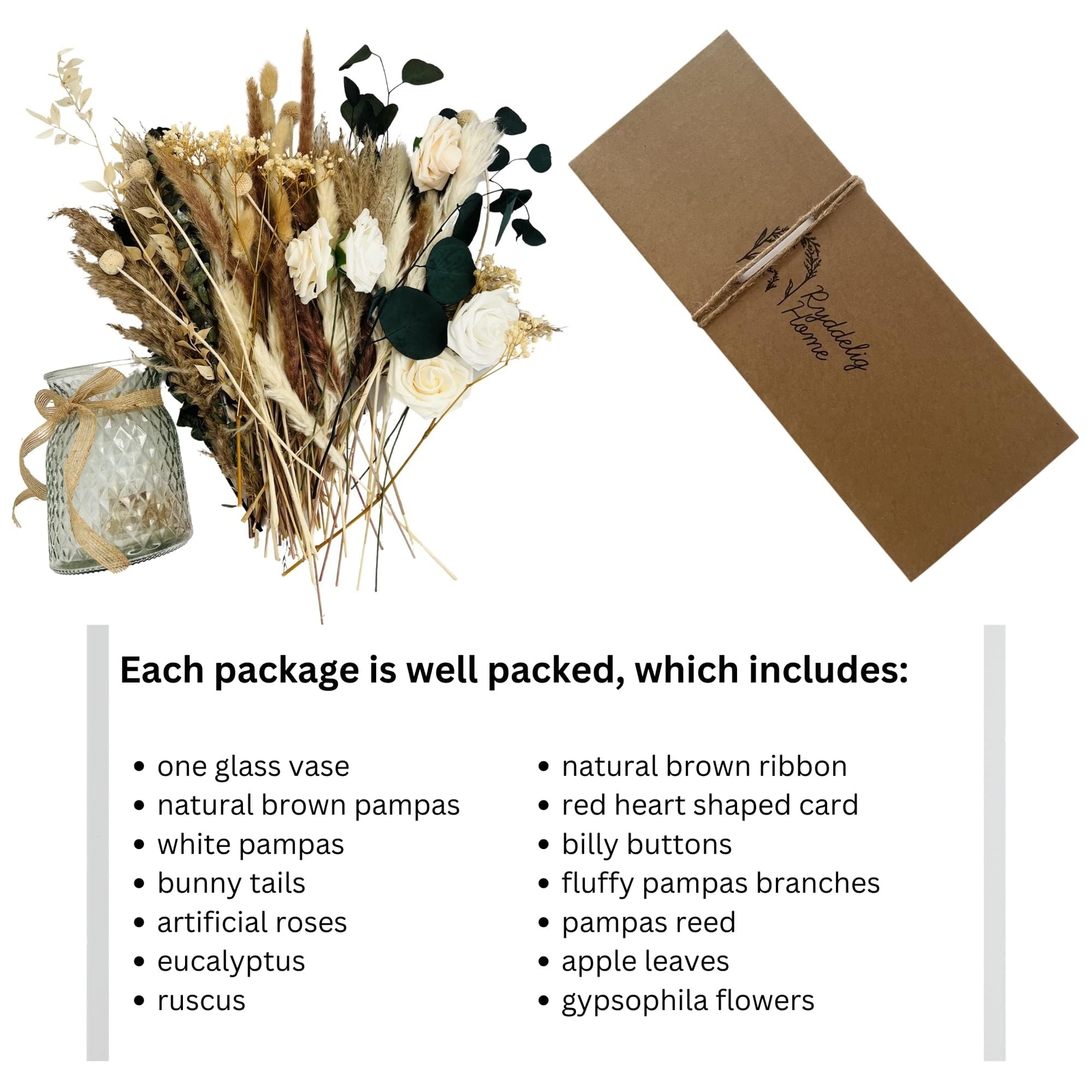 100pcs Artificial Flower Arrangements with Vase Included, Dining Table Center…