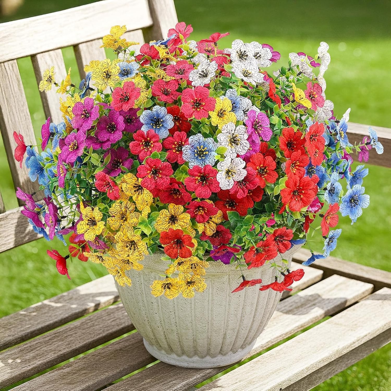 Low-Maintenance 12pc Artificial Daisy Bundle – Ideal for Porch & Garden Decor