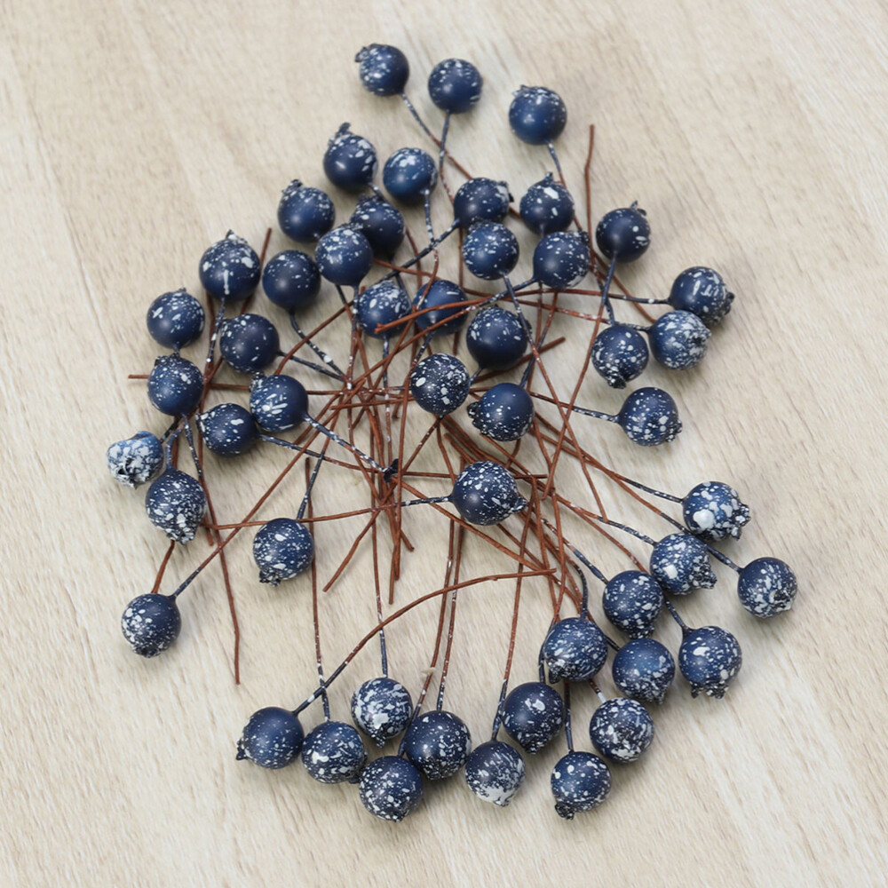 100 Pcs DIY Wreath Fake Berry Simulation DIY Bouquet Blueberry Decoration